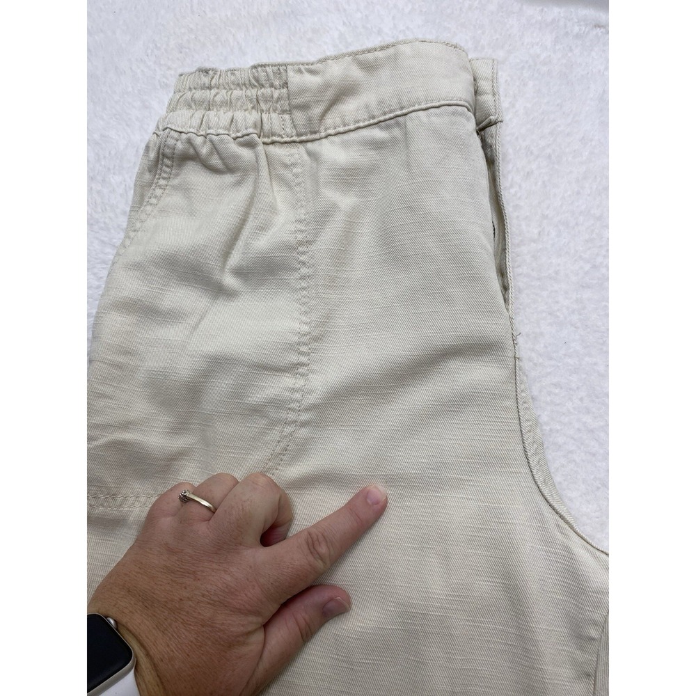 Wonderly Women's Petite Large Beige High Rise Cargo Pants Tapered Leg - Picture 11 of 11